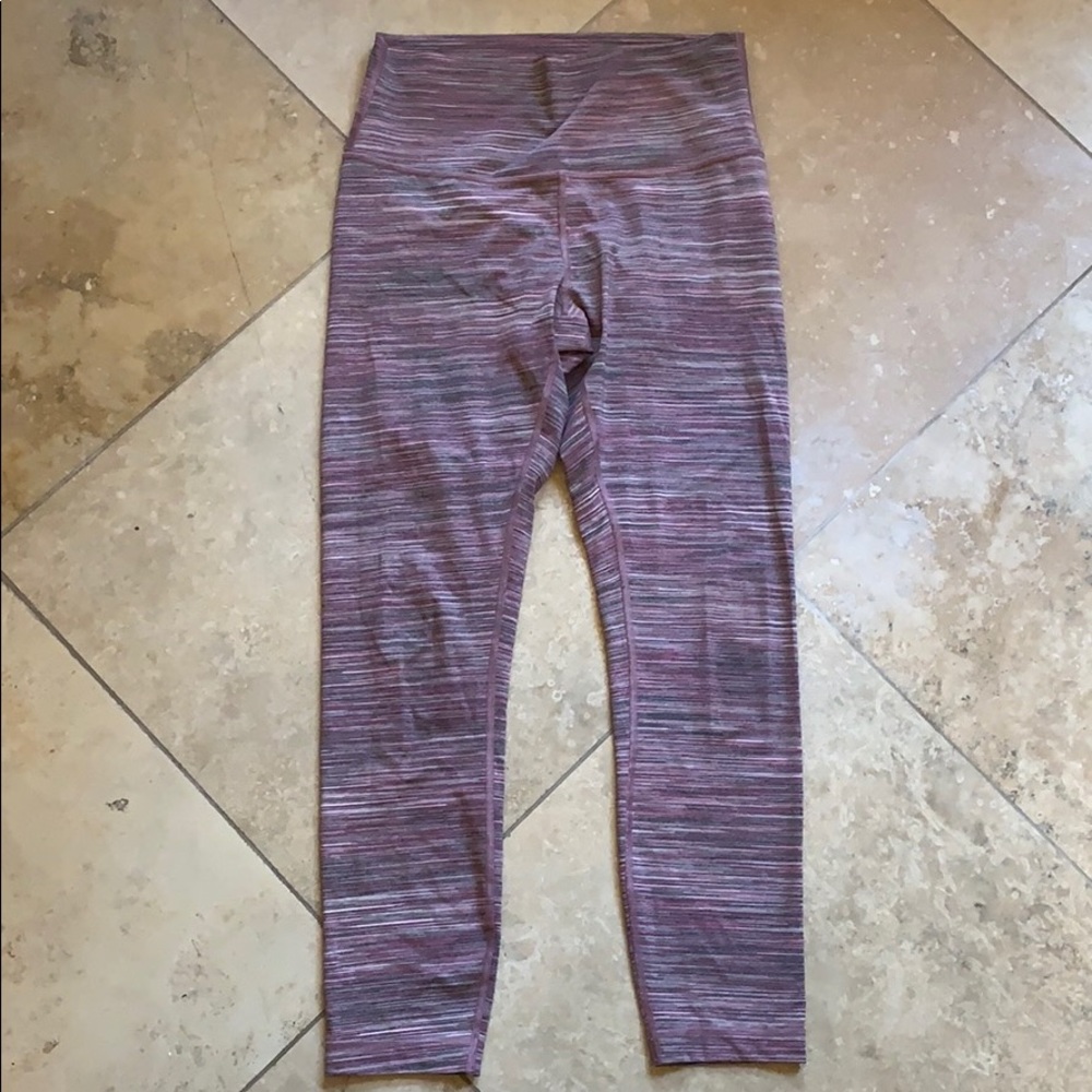 Lululemon Leggings Pink Grey White Pattern